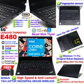 Core i5 8250U NVMe 512GB RAM 16GB DDR4 Laptop Lenovo Thinkpad E480