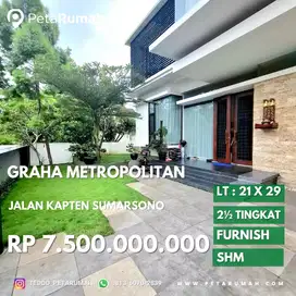 rumah mewah furnish komplek graha metropolitan daerah helvetia