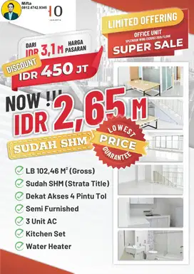 151.  DIJUAL CEPAT SOHO Pancoran Jakarta Selatan, Super Sale! Dibawah