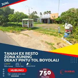 Tanah Ex Resto Zona Kuning Dekat Pintu Tol Boyolali