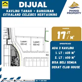 Dijual Kavling di CItraland Celebes, Hertasning