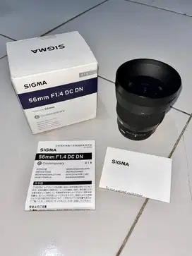 Sigma 56mm f1.4 for fujifilm lengkap mulus