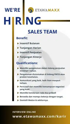 We’re Hiring Sales Team