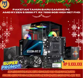 Paketan Tahun Baru Gaming PC AMD Ryzen 5 5600 Ft. RX 7600 8GB High Set