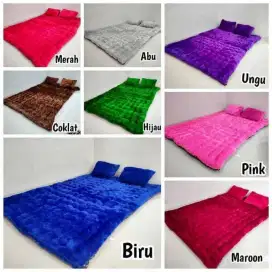 KASUR / KARPET GENDER BULU RASFUR + BANTAL MURAH