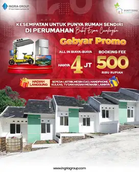 Rumah subsidi di Bandung Timur booking cuma 500rb