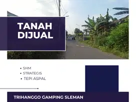 Strategis Tepi Aspal, Tanah Jogja Dijual, Dekat Exit Tol Trihanggo