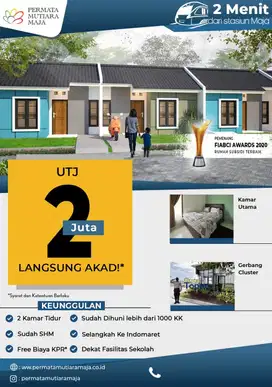 Rumah Subsidi nempel Stasiun, rumah siap huni, cicilan Flat 1jt an