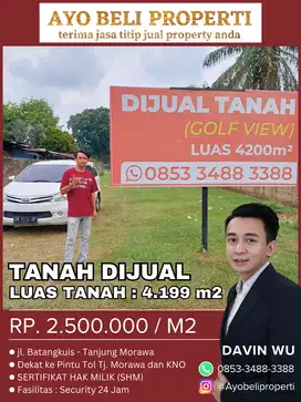 DIJUAL TANAH PINGGIR JALAN DAERAH TANJUNG MORAWA DEKAT KNO AIRPORT