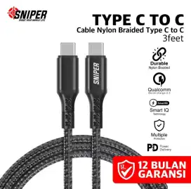 Sniper Kabel Data Charger Type C to Type C Fast Charging