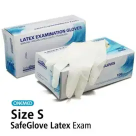 Sarung Tangan Latex Safeglove Box 100pcs / Handscoon