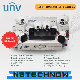 Paket Home Office CCTV 8 Ch Kamera 2MP UNV