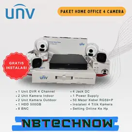 Paket Home Office CCTV 4 Ch Kamera 2MP UNV