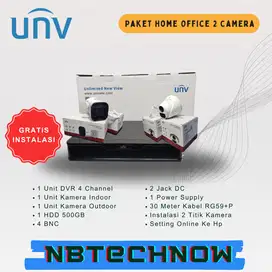 Paket Home Office CCTV 2 Ch Kamera 2MP UNV