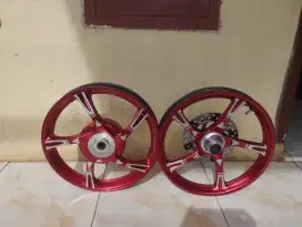 Velg mio sporty/mio j. Merah candy motif silver metalik