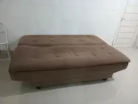 Di jual sofa bed warna coklat