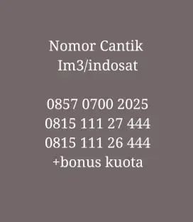 No cantik im/Indosat