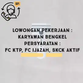 Cari karyawan bengkel