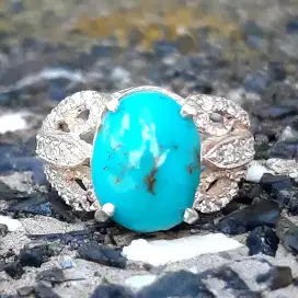 cincin perak wanita pirus persia 02