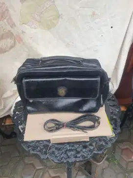 tas kulit kerja kantor waisee 1950 antik