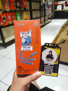 DATA CABLE 3 IN 1 66W D104 OLIKE | ATLANTIS DAHSYAT