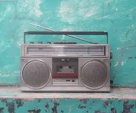 boombox JVC tape kaset pita radio MW AM antik jadul kuno tua klasik