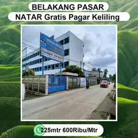 TANAH DBELAKANG PASAR NATAR DEKAT JALAN RAYA DJUAL MURAH