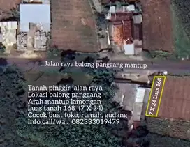 Tanah pinggir jalan raya cocok buat toko