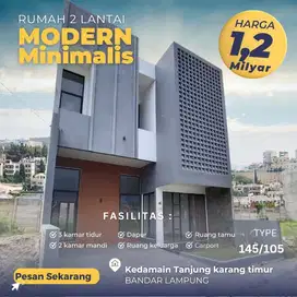 Dijual Rumah Modern Dua Lantai di Kedamaian