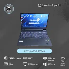 HP Victus 15-fb1888AX AMD Ryzen 5-7535HS RAM 8GB SSD 512GB RTX 2050