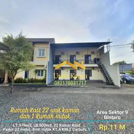 Rumah Kost 22 unit + rmh induk, Lt.979m2, Area Bintaro sektor 9