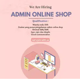 Admin Online Shop (Full Time)