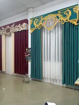Jual tirai jendela gordyn hordeng gorden wallpaper dinding rollblind v
