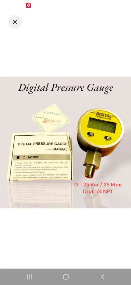 Digital Pressure Gauge Manual