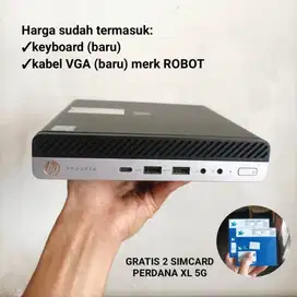 Mini PC HP Prodesk 600 g3 + Keyboard + Kabel VGA