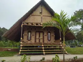 Saung gazebo pondok villa bambu