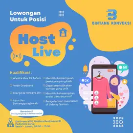 Lowongan Host Live Streaming Jualan Baju – Kreatif dan Percaya Diri!