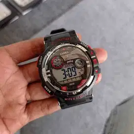 Jam tangan lasika original sport les red digital ls620 pria watch