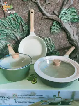 Ecoramic Avocado pan set