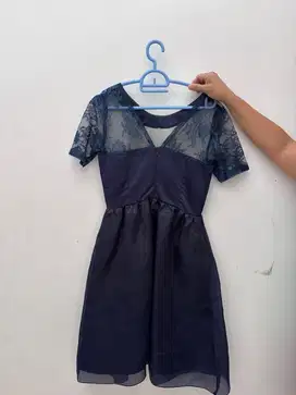 Dress Pesta Navy 3/4 | 3/4 Navy Party Dress