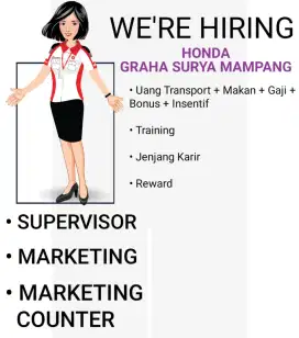 Lowongan Supervisor & Marketing Sepeda Motor Honda