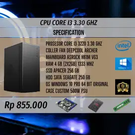 Cpu core i3 3.30 ghz