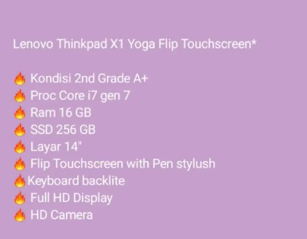 Tablet lenovo thinkped X1 yoga flip touchscreen