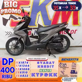 (beat tahun 2023 dp:400 potongan tenor 2bulan cash credit