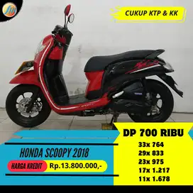 KTP DAERAH RUMAH KONTRAK BISA KREDIT HONDA SCOOPY 2018 BERGARANSI