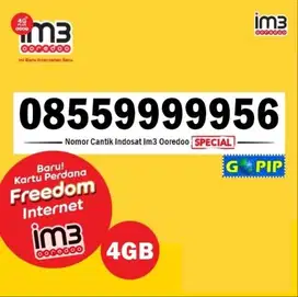 Nomor Cantik ‌Indosat Ooredoo 11 Digit 99999 56 Kartu Perdana Im3