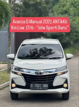 AntikLike New! Toyota Avanza G Manual 2021