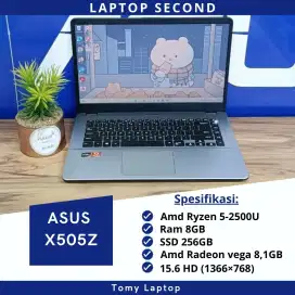 LAPTOP GAMING MURAH ASUS X505Z/RYZEN 5-2500U/RAM 8GB SSD 256GB/15.6 IN