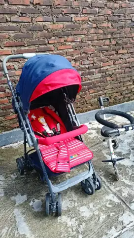 Stroller Pliko | Dua Wajah | Bonus Stroller Roda 3