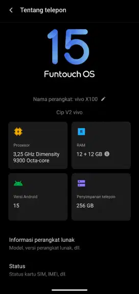 Vivo X100 12/256 Startrail Blue jual atau Tuker Tambah (TT)